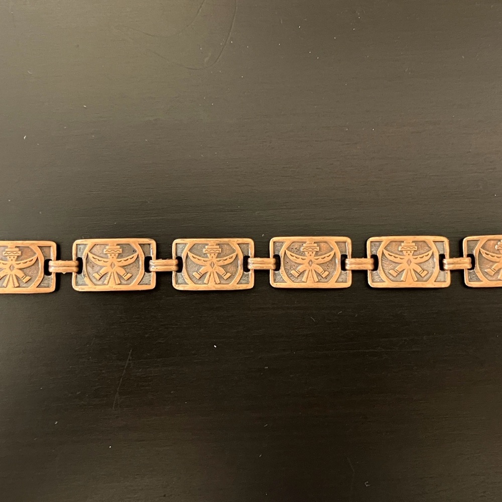 1970s Native American copper link bracelet